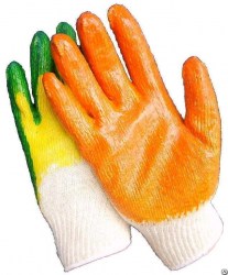 Перчатки х/б с с двойным латексным покрытием 7025 (Юнипак)