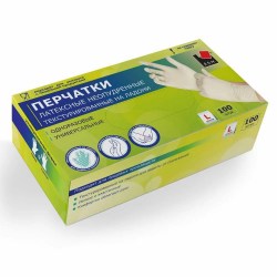 Перчатки латексные опудренные L, OPD050L 100шт/кор (50 пар) АДМ