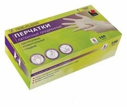 Перчатки латексные опудренные S, OPD050S 100шт/кор (50 пар) АДМ