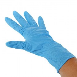 Перчатки нитриловые с удлининенной манжетой "Усиленные" L 50шт/кор MAN005L High Risk