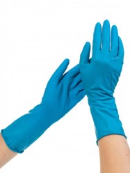 Перчатки нитриловые с удлининенной манжетой "Усиленные" XL 50шт/кор MAN005XL High Risk