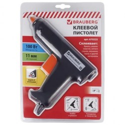Пистолет клеевой Brauberg 670325 для стержня 11мм, 100Вт