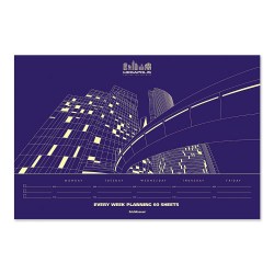 Планинг ErichKrause 44405 "Megapolis" 60л. синий, желтый блок, клеевое скрепление