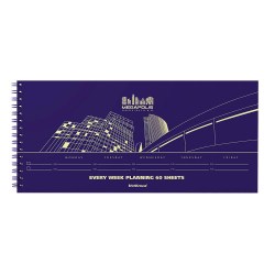 Планинг ErichKrause 44900 "Megapolis" синий, желтый блок, на спирали