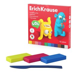 Пластилин 12цв. ErichKrause 61347 Jolly Friends, 216г со стеком