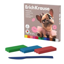 Пластилин 12цв. ErichKrause 65199 "Френч " 192г, со стеком