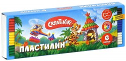 Пластилин  6цв. Creativiki ПЛ06КР стек 90г. 163628