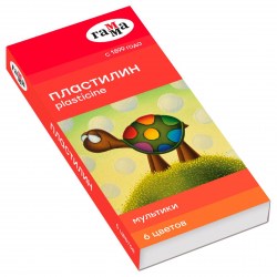 Пластилин  6цв. Гамма 280015 "Мультики" 120г. стек. к/к 262529
