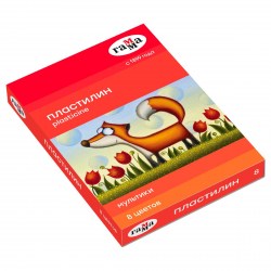 Пластилин  8цв. Гамма 280016 "Мультики" 160г. стек, к/к 262532