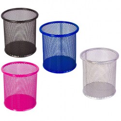 Подставка д/пишущих принадлежностей Alingar AL1211 "Сетка" круглая, ассорти металл. 