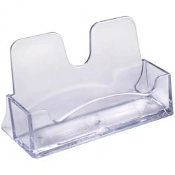 Подставка д/визитных карточек Стамм ВТ02 тонированная серая, 40*100мм 324149