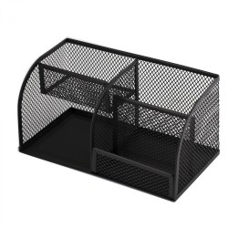 Подставка-органайзер Alinga AL13257 207х105х106мм, 4 секции, черная металл.