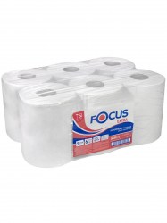 Полотенца бумажные FOCUS Premium EXTRA 2сл 125м 1шт белый с центр вытяжк 12-1229 5036772