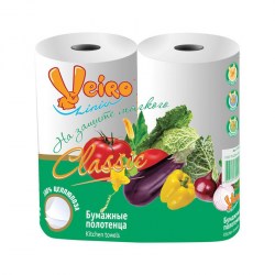 Полотенца бумажные "Linia Veiro" 5П22 "Классик" 2-слойные /2рул/ белые