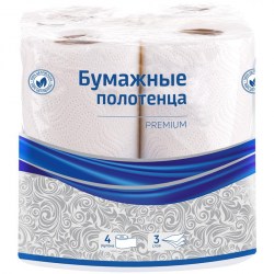 Полотенца бумажные OfficeClean 300443 "Premium" 3-слойные, /4рул/уп/ 11м белые 300443  