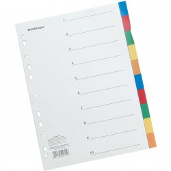 Разделитель 10 цветов А4 ErichKrause 2715/55904