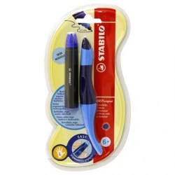 Роллер STABILO Easy 6892/2-4103 синий для правшей син/гол корпус + 2 стержня