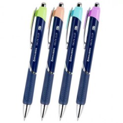 Ручка авт. Brauberg 144201 "Delta clip" синяя, грип 0,7мм, ассорти
