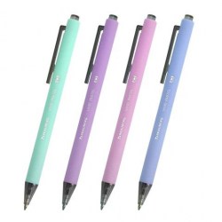 Ручка авт. Brauberg 144404 "Vivid pastel" синяя 0,7мм soft-touch, ассорти