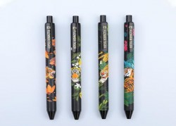 Ручка авт. Centrum 71272 "Flower Tiger" шариковая, синяя 0,7мм 