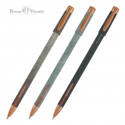 Ручка Bruno Visconti 20-0215/78 "HeppyWrite. Stone" синяя 0,38мм, Soft Touch