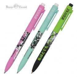 Ручка Bruno Visconti 20-0297/13 FunClick "Manga Anime. City" синяя 0,7мм автомат, ассорти