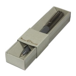 Ручка Bruno Visconti 20-0383-05/3 "Napoli" синяя 1,0мм, автомат, корпус серый/вороненая сталь, сера