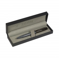 Ручка Bruno Visconti 20-0383-05/07 "Napoli" синяя 1,0мм, автомат, корпус серый/вороненая сталь, черн