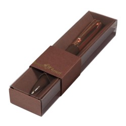 Ручка Bruno Visconti 20-0383-07/1 "Napoli" синяя 1,0мм, автомат, корпус коричневый/розовое золото