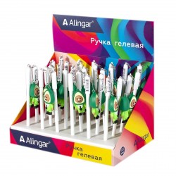 Ручка-игрушка Alingar AL8414 "Авокадо" гелевая 0,5мм игольч након, белый корпус 