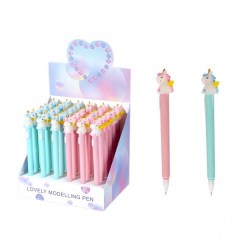 Ручка-игрушка Alingar AL8796 "Единорожка" гелевая, синяя, с подсветкой 0,5мм