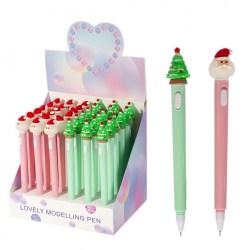 Ручка-игрушка Alingar AL8798 "Новогодняя" гелевая, синяя, с подсветкой 0,5мм