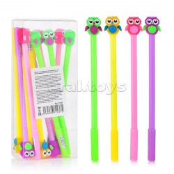 Ручка-игрушка Centrum 71237 "Совы" синяя 0,5мм гелевая, ассорти