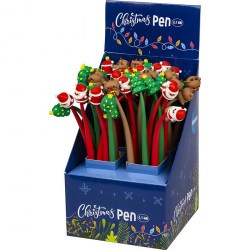 Ручка-игрушка Centrum 81871 "Новогодняя" 0,7мм ассорти