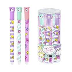 Ручка-игрушка Феникс 61391 "Мишутки" пиши-стирай гелевая, синий 0,5мм, ассорти