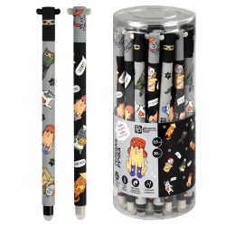 Ручка-игрушка Феникс 67356 "КОТЫ И СОБАКИ РАЗНЫХ СТРАН" пиши-стирай гелевая синяя 0,5мм