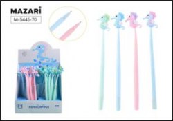 Ручка-игрушка Mazari M-5445-70* "HIPPOCAMPUS" гелевая, синяя 0,5мм