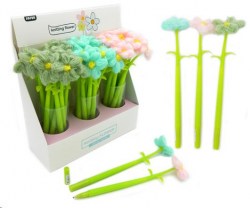 Ручка-игрушка Нева Маркет CC-69/ZF2134 "Цветок вязаный" 0,5мм син.шарик.ассорти 313633	