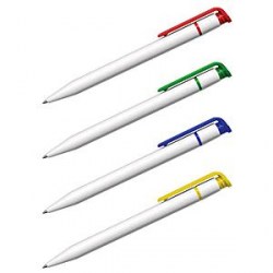 Ручка логотипная inФормат BPP05-03 "Ника" белый/желтый 053471