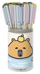 Ручка Lorex LXKOPSS-CC Slim Soft "KIDS CAPYBARA CHILL" масл, синий 0,5мм 247246