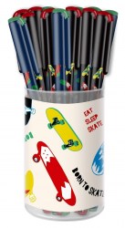 Ручка Lorex LXKOPSS-LS Slim Soft "KIDS LET'S SKATE" масл, синий 0,5мм 247245