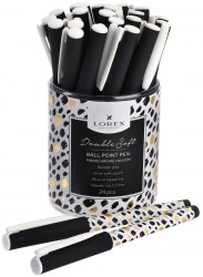 Ручка Lorex LXOPDS-MF1 Double Soft "MONOCHROME FAUVISM" масл, синий 0,7мм 220950