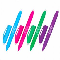 Ручка пиши-стирай Brauberg 143254 гелевая синяя, с грипом "SOFT&SILK FRUITY" узел 0,7мм, ассорти