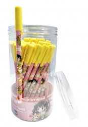 Ручка пиши-стирай Centrum 70539 Аниме "Девочка с бантами " гелевая синя 0,5мм 