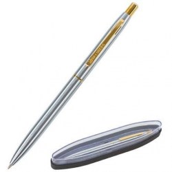 Ручка подар. Brauberg 143463 Brioso  РШ синий, корпус серебристый с золотистыми деталями  0,5мм
