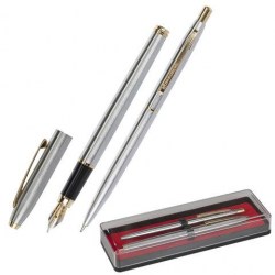 Ручка подар. Brauberg 143465 Brioso РШ + РП серебро/золото