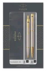 Ручка подар.  IM РШ Brushed Metal GT 1,00мм + ручка-роллер 1,0мм подар уп. 2093217 (Parker)