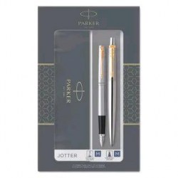 Ручка подар.  JOTTER РШ Stainless Steel GT 1,0мм + ручка перьевая 1,00мм подар уп 2093257 (Parker)