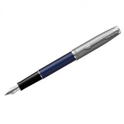 Ручка подар.  SONNET РП Sonnet Sand Blasted Metal&Blue Lacguer черная 0,8мм 2146747