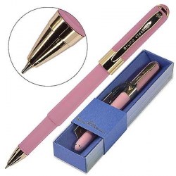 Ручка шариковая Bruno Visconti 20-0125/186 "Monaco" синяя 0,5мм розовый корпус, синяя коробка